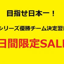 日本シリーズ優勝チーム決定の翌日から３日間限定！