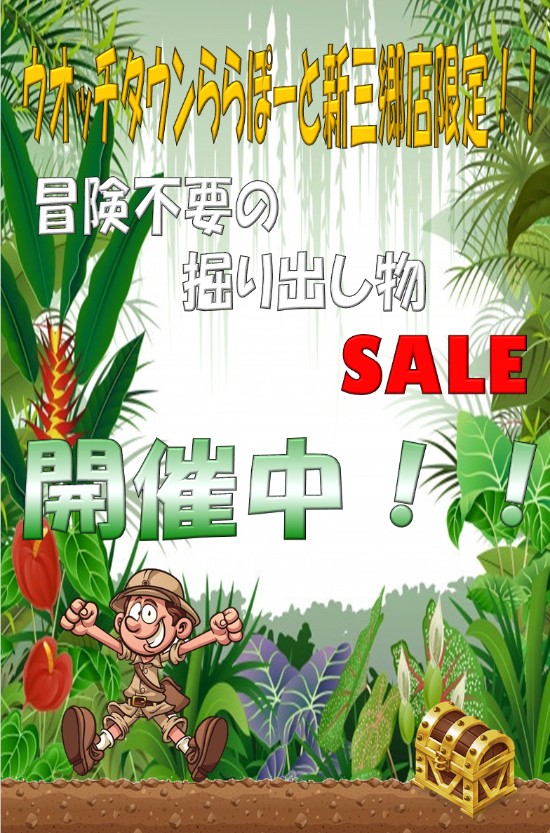 【ウオッチタウンららぽーと新三郷店限定】店長厳選冒険不要の掘り出し物SALE開催中！！