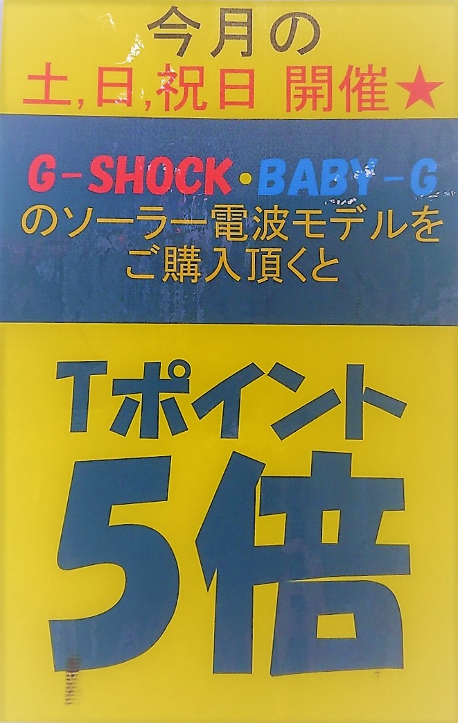 8月の土・日・祝日一部のモデルのみTポイント5倍！！