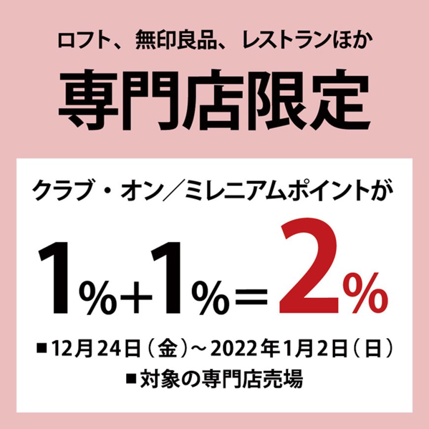 西武所沢、年末年始のお得なキャンペーン！