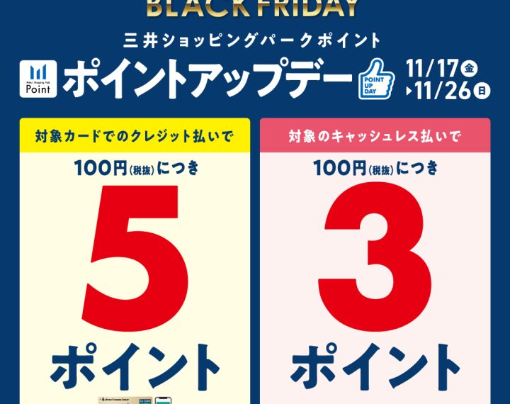 ブラックフライデー　ポイントアップデー開催！