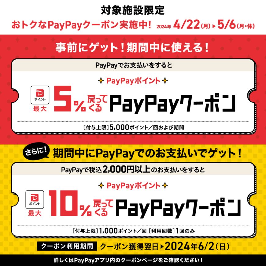 PayPayポイント最大5%戻ってくるおトクなクーポンキャンペーン