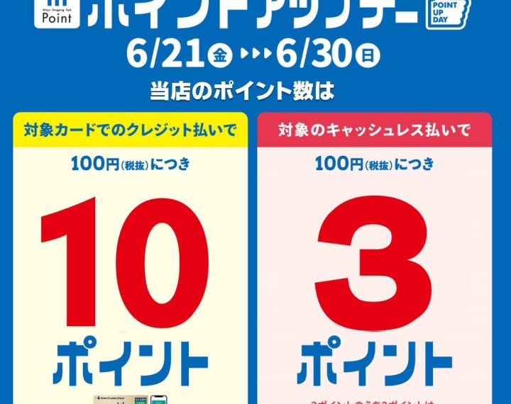 《6.21‐6.30》三井ショッピングパークカード《セゾン》ポイントアップデー