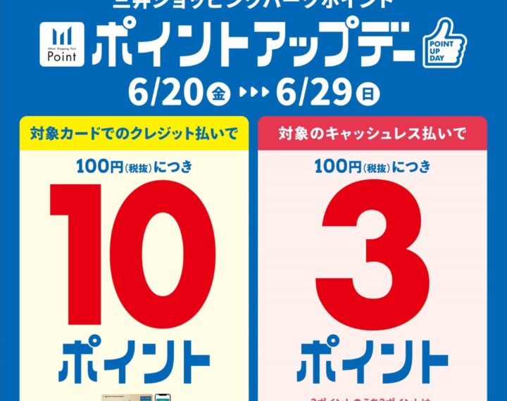 《6.20‐6.29》三井ショッピングパークカード《セゾン》ポイントアップデー