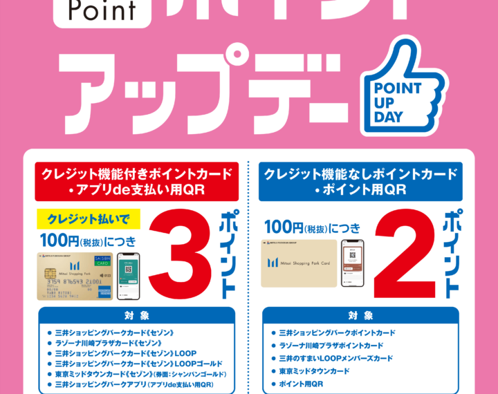 【ららテラス川口限定】毎週月曜日ポイントアップデー