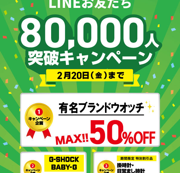 LINEお友だち80,000人突破キャンペーン